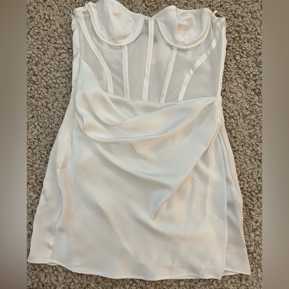 Zara NWT White Corset/ Bustier Mini Dress - Picture 5 of 7